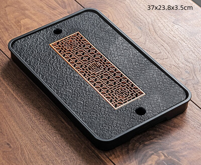 37x23.8x3.5cm Лека луксозна табла за маса за чай Висококачествена китайска табла за чай Чаен сервиз Дъска за съхранение на дренажна вода Чаена дъска