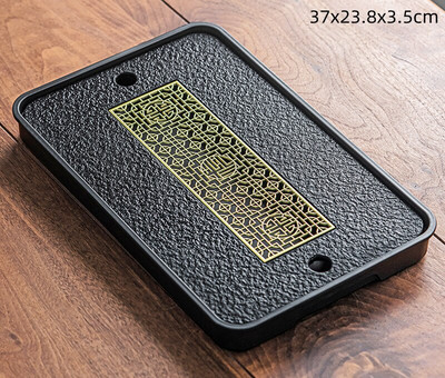 37x23.8x3.5cm Лека луксозна табла за маса за чай Висококачествена китайска табла за чай Чаен сервиз Дъска за съхранение на дренажна вода Чаена дъска