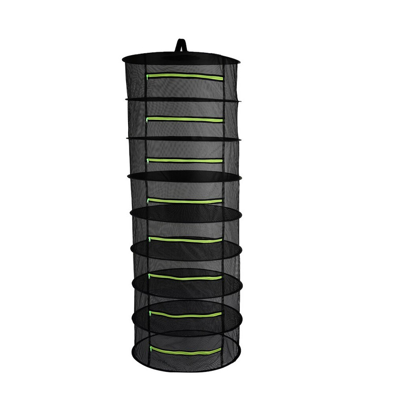 Coș suspendat 4/6/8 straturi cu fermoar Raft pliabil pentru uscat, plasă de uscare pentru ierburi, plasă pentru ierburi, flori, muguri, plante