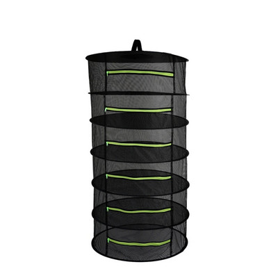 4/6/8 rétegű szárítóállvány háló összecsukható szövet Gyógynövény szárítás fekete hálós akasztós szárító állványos táska háló virágokhoz bimbós növényekhez