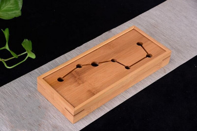 WSHYUFEI Сервиз за чай със седем звезди Китайски натурален бамбуков поднос за чай Правоъгълна традиционна бамбукова поднос за чай пуер Маса за чай Chahai