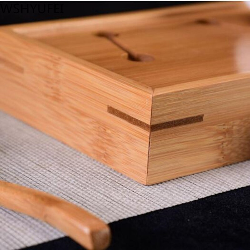 WSHYUFEI Сервиз за чай със седем звезди Китайски натурален бамбуков поднос за чай Правоъгълна традиционна бамбукова поднос за чай пуер Маса за чай Chahai