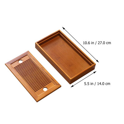 1 бр. Бамбукова поднос за сервиране на чай Деликатна маса за чай Домакински бамбуков поднос за чай Kung-Fu Комплект за чай Китайска чайна Дъска за церемония Инструменти