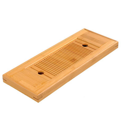 1 бр. Бамбукова поднос за сервиране на чай Деликатна маса за чай Домакински бамбуков поднос за чай Kung-Fu Комплект за чай Китайска чайна Дъска за церемония Инструменти