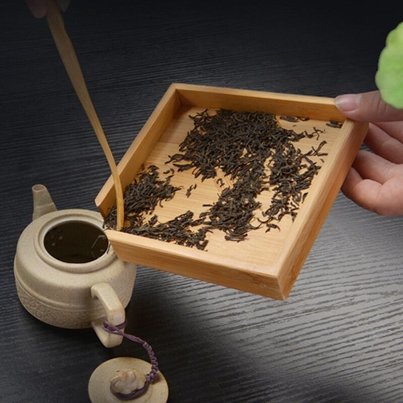 Négyzet alakú, fából készült tálaló fa tányér tea étel étel italtál többcélú vacsora marha steak gyümölcs snack tálca