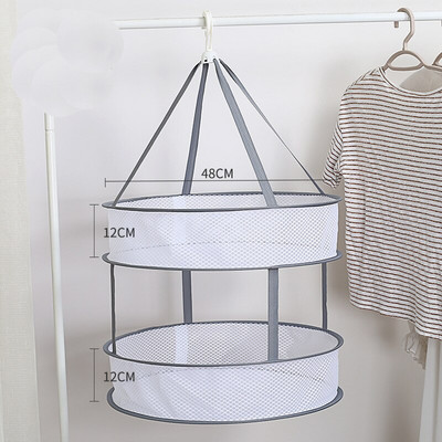 1/2/3 Στρώμα Πτυσσόμενα ρούχα Ράφι στεγνώματος Κρεμαστό καλάθι ρούχων Στεγνωτήριο Παιχνίδια Κάλτσες Δίχτυ στεγνώματος Συμπαγές διχτυωτό Καλάθι ρούχων Οικιακά