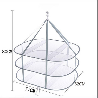Rožinis džiovinimo tinklelis pakabinamas drabužių krepšelis, atsparus vėjui, kvėpuojantis daugiasluoksnis stačiakampis plokščias džiovinimo tinklelis, kojinės, megztiniai, džiovinimo lentyna