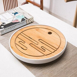 Bambuko arbatos padėklas drenažo vandens laikymas Kungfu arbatos rinkinys Svetainė Kavos staliukas Nutekėjimo padėklas laikymo reikmenys Melamino arbatos padėklas