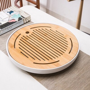 Bambuko arbatos padėklas drenažo vandens laikymas Kungfu arbatos rinkinys Svetainė Kavos staliukas Nutekėjimo padėklas laikymo reikmenys Melamino arbatos padėklas