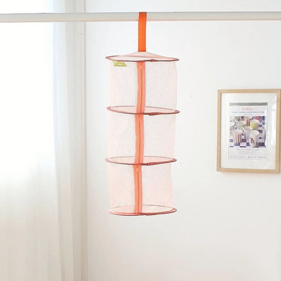 Lenjerie de corp portocaliu/maro Sutien pentru rufe Pulover Coș agățat Rezistent la vânt Suport de uscare pliabil cu mai multe straturi Plasă pentru uscător de haine