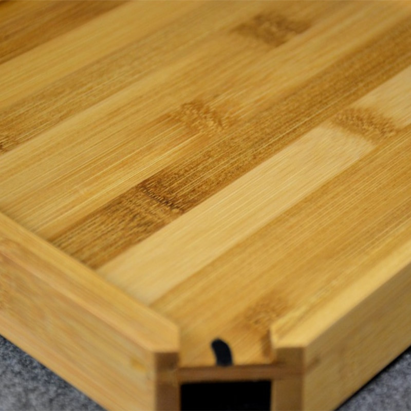 Естествен кунг-фу Бамбуков поднос за чай + лъжица + нож Комплект дъски за чай пуер за показване на da hong pao Инструменти за чаена церемония Аксесоари