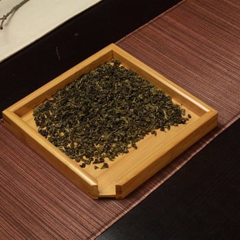 Правоъгълен бамбуков поднос за чай Kung Fu Puer Чай Чинийка Поднос за съхранение Контейнер Чаена церемония Чаен сервиз Джаджи Японски креативен