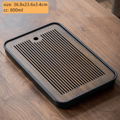 1PC Античен домакински бамбуков поднос за чай Дренаж за съхранение на вода Сух поднос с мехурчета чай Инструменти за китайска чаена церемония Сервизи за чай Консумативи