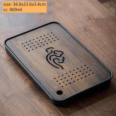 1PC Античен домакински бамбуков поднос за чай Дренаж за съхранение на вода Сух поднос с мехурчета чай Инструменти за китайска чаена церемония Сервизи за чай Консумативи