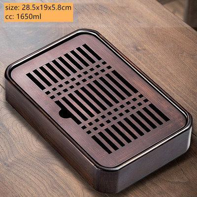 1PC Античен домакински бамбуков поднос за чай Дренаж за съхранение на вода Сух поднос с мехурчета чай Инструменти за китайска чаена церемония Сервизи за чай Консумативи