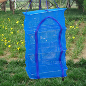 Сгъваема 4-слойна сушилня за рибарска мрежа, висяща сушилня за зеленчукови рибни ястия, PE закачалка, рибарска мрежа, риболовни аксесоари