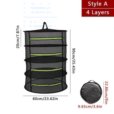 Layers szárítóháló gyógynövényekhez Függesztékes kosár, száraz gyógynövény halszárító szárító fehérnemű mosókosár rendező háló