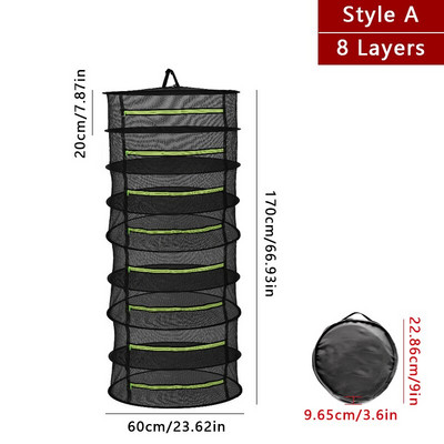 Layers szárítóháló gyógynövényekhez Függesztékes kosár, száraz gyógynövény halszárító szárító fehérnemű mosókosár rendező háló