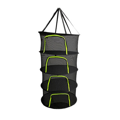 4-слойна висяща мрежа за сушене на растения, херметичен цип, тел за сушене на растения за билки, зеленчуци и плодове, сушене на засаждане, палатки