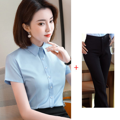 Costum de femeie elegant de cămașă și fustă sau cămașă și pantaloni