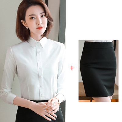 Costum de femeie elegant de cămașă și fustă sau cămașă și pantaloni