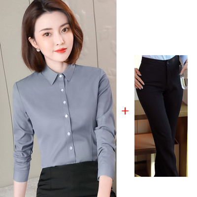 Costum de femeie elegant de cămașă și fustă sau cămașă și pantaloni