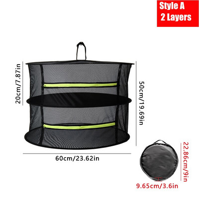 2/4/6 Slojeva Mreža za sušenje bilja Viseća košara Sklopivi stalak za sušenje bilja Mreža za sušenje bilja Vreća za sušenje Mreža za cvjetne pupoljke Biljke Organizirajte