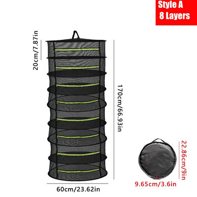 2/4/6 Slojeva Mreža za sušenje bilja Viseća košara Sklopivi stalak za sušenje bilja Mreža za sušenje bilja Vreća za sušenje Mreža za cvjetne pupoljke Biljke Organizirajte