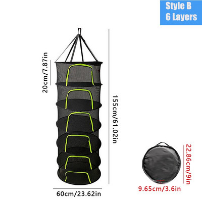 2/4/6 Slojeva Mreža za sušenje bilja Viseća košara Sklopivi stalak za sušenje bilja Mreža za sušenje bilja Vreća za sušenje Mreža za cvjetne pupoljke Biljke Organizirajte