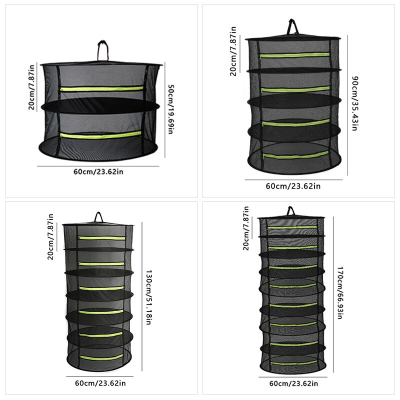 2/4/6 Slojeva Mreža za sušenje bilja Viseća košara Sklopivi stalak za sušenje bilja Mreža za sušenje bilja Vreća za sušenje Mreža za cvjetne pupoljke Biljke Organizirajte