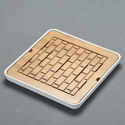 Több kínai bambusz teatálca Kung Fu teátálcás asztal lefolyótartóval Teatálalókészlet Konyhai teaszertartási kiegészítők