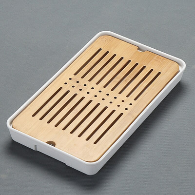 Több kínai bambusz teatálca Kung Fu teátálcás asztal lefolyótartóval Teatálalókészlet Konyhai teaszertartási kiegészítők