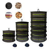 2/4/6 sluoksnių žolelių džiovinimo tinklelis Sulankstomas žvejybai pakabinamas džiovintuvas Krepšiai su užtrauktuku tinklelis žolelėms pumpurams pupelėms audiniams pakabų tinkleliai