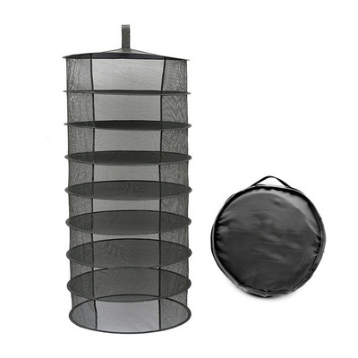 Gyógynövényszárító háló 4/6/8 rétegű összecsukható szövet horgászháló Függő kosár száraz állványos táska hálós szárító fűszernövényekhez Virágok Növények Rügyek