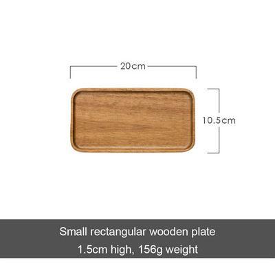 Medinis padėklas Medžio masyvo stačiakampė pusryčių lėkštė sušių užkandžių duona desertas kepsnių pyragas Lengvai nešiojamas Daugiafunkcis