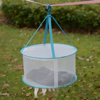 Пуловер Бельо Чорапи Покрити с плочки Кошница за сушене на дрехи Затворена чанта за сушене на насекоми против мухи Сгъваема кошница за сушене на дрехи