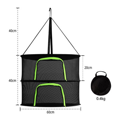 2/4/6/8 Slojeva Mreža za sušenje bilja Viseća košara Sklopivi stalak Mreža za sušenje bilja Vreća za sušenje Mreža za cvjetne pupoljke Organizator biljaka