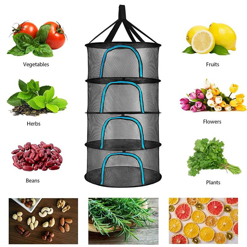 2/4/6/8 Slojeva Mreža za sušenje bilja Viseća košara Sklopivi stalak Mreža za sušenje bilja Vreća za sušenje Mreža za cvjetne pupoljke Organizator biljaka