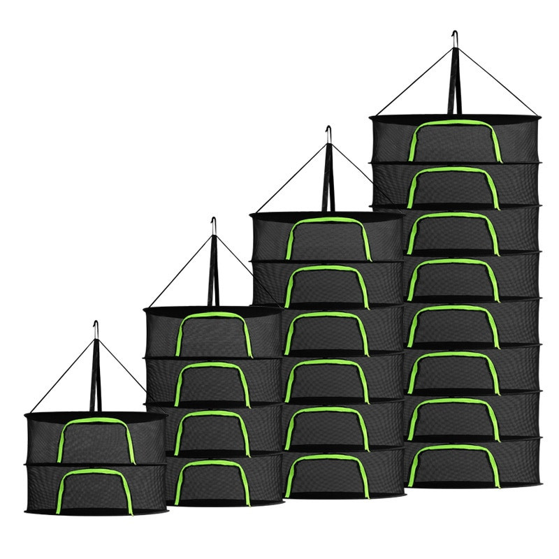 2/4/6/8 Slojeva Mreža za sušenje bilja Viseća košara Sklopivi stalak Mreža za sušenje bilja Vreća za sušenje Mreža za cvjetne pupoljke Organizator biljaka