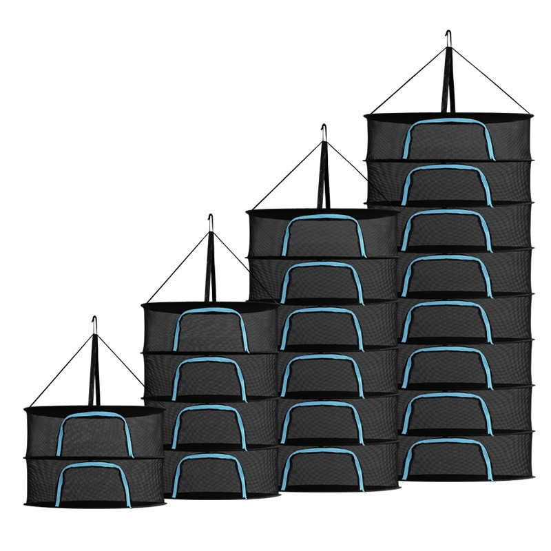 2/4/6/8 Slojeva Mreža za sušenje bilja Viseća košara Sklopivi stalak Mreža za sušenje bilja Vreća za sušenje Mreža za cvjetne pupoljke Organizator biljaka