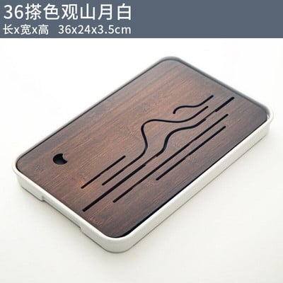 Бамбукова поднос за чай Домашно Съхранение във всекидневна Японски правоъгълни съдове за чай