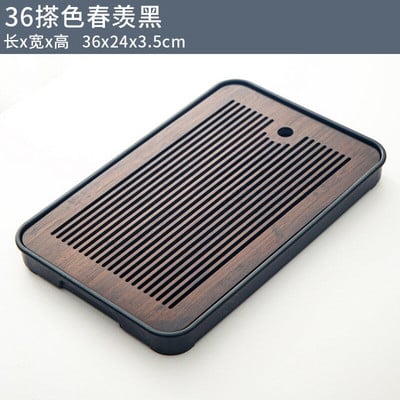 Бамбукова поднос за чай Домашно Съхранение във всекидневна Японски правоъгълни съдове за чай