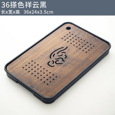 Бамбукова поднос за чай Домашно Съхранение във всекидневна Японски правоъгълни съдове за чай