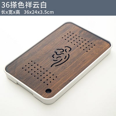 Бамбукова поднос за чай Домашно Съхранение във всекидневна Японски правоъгълни съдове за чай