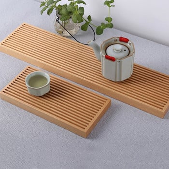 Поднос за чай Масивно дърво Модерен семпъл японски стил за съхранение на вода Чаена маса Плосък издълбан дървен комплект за чай Дървена поднос