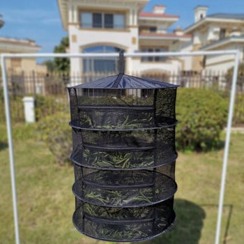 Δίχτυ 2/4/6 Layers Herb Drying Mesh Δίχτυ Πτυσσόμενοι κρεμαστοί σάκοι για στεγνωτήριο ψαρέματος Υφασμάτινες κρεμαστές δίχτυα Δίχτυ με φερμουάρ για βότανα Μπουμπούκια Φασόλια