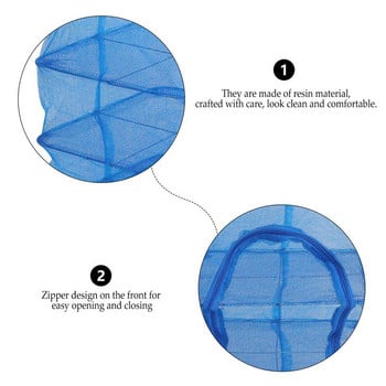 Сгъваема 3-слойна сушилня за рибарска мрежа, висяща сушилня за зеленчукови рибни ястия, PE закачалка, рибарска мрежа, риболовни аксесоари