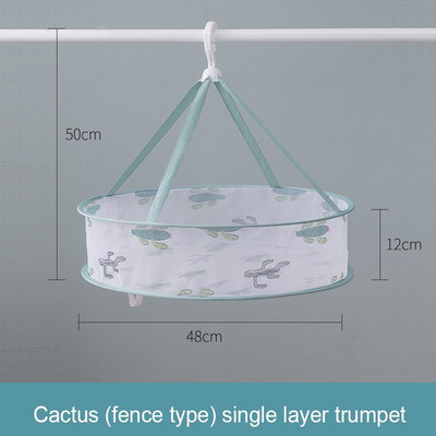 Ruhaszárító kosár Függő pulóver Hálós zseb Színes rajzfilm szárítóállvány Zokni szárítótáska Kétrétegű játékok Tárolókosár