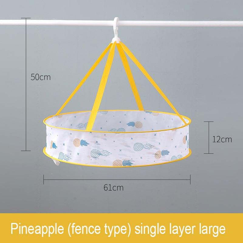 Ruhaszárító kosár Függő pulóver Hálós zseb Színes rajzfilm szárítóállvány Zokni szárítótáska Kétrétegű játékok Tárolókosár