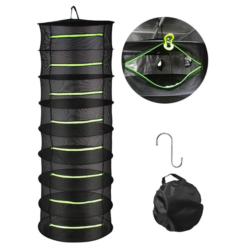 Rétegek szárítóháló gyógynövényekhez Függő kosár Összehajtható szárítóállvány Gyógynövény szárítóháló szárítótáska háló virágokhoz Rügyek Növényrendező